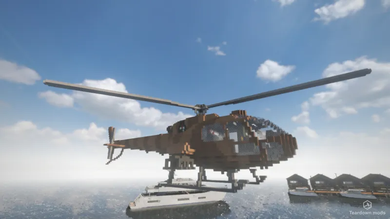 Вертолёт AS350 с миниганом